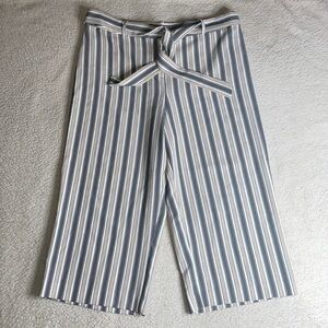 Tahari Blue and White Striped Pants